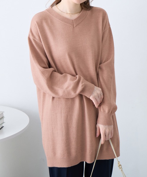 アメリカーナ 21AW アパルトモン別注 カットソー ニット 長袖 チュニック AMERICANA/アメリカーナ】 BACK ZIP SWEAT（スウェット）｜L