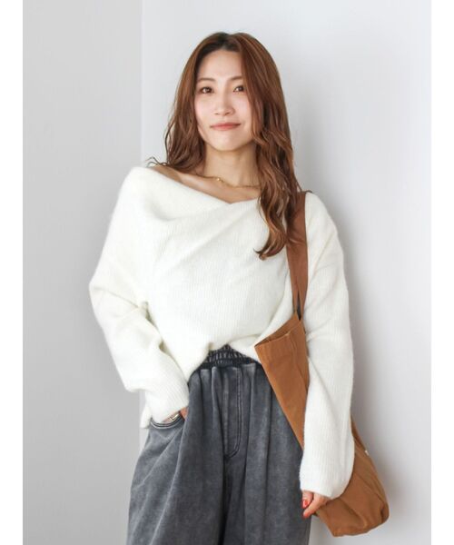 【美品】Ungrid オフショルダー Ungrid（アングリッド） ブラウス シャツ オフショルラメドビーハーフ