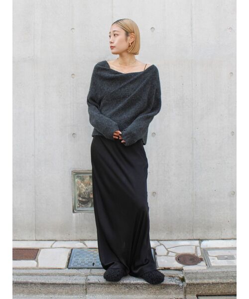 【美品】Ungrid オフショルダー Ungrid（アングリッド） ブラウス シャツ オフショルラメドビーハーフ