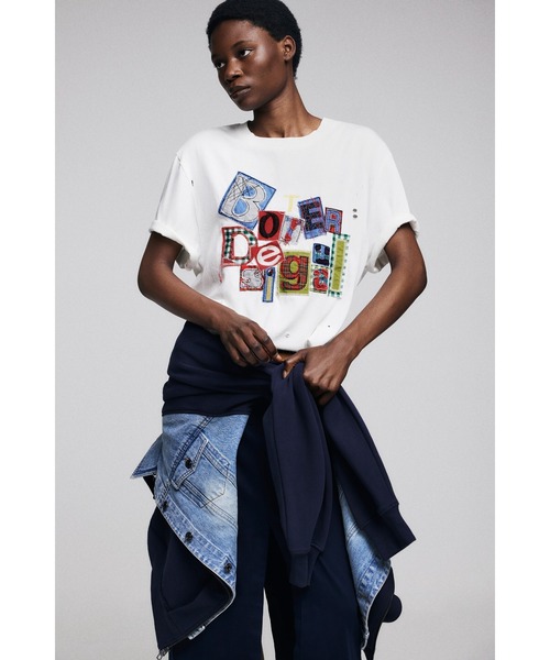 Desigual（デシグアル） tシャツ 「Desigual×BOTTER」パッチワーク