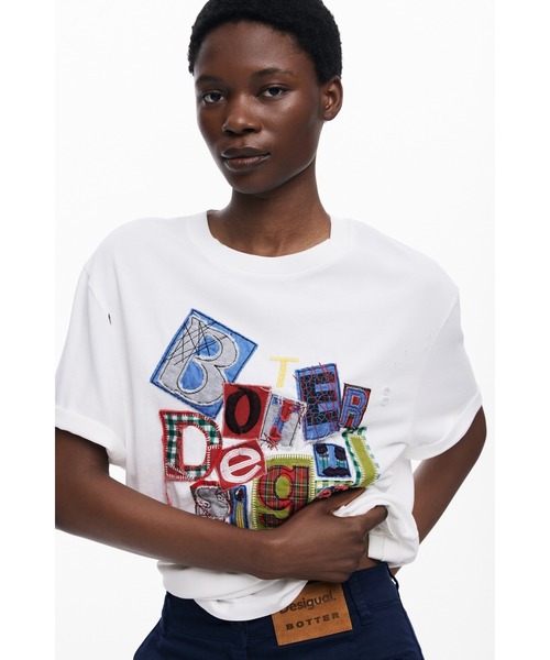 Desigual（デシグアル） tシャツ 「Desigual×BOTTER」パッチワーク