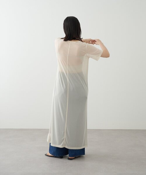 「Omekashi」 半袖ワンピース FREE ブラック レディース_画像6