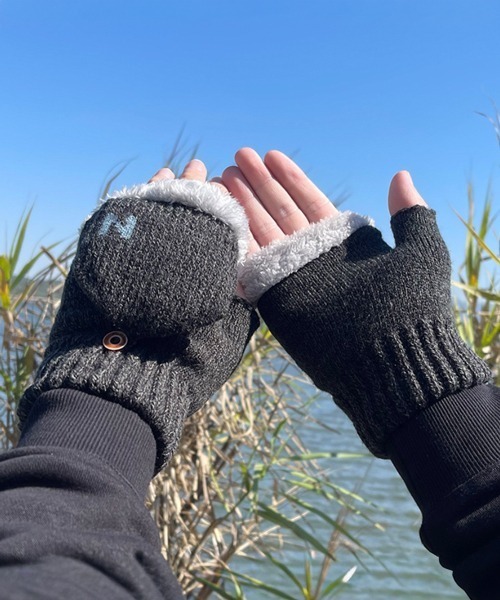 NOWLE（ノウル） 手袋 「NOWLE」2WAY ふわふわボア ミトン 手袋 メンズ