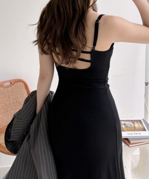 「Eclat one」 キャミソールワンピース FREE ブラック レディース_画像3