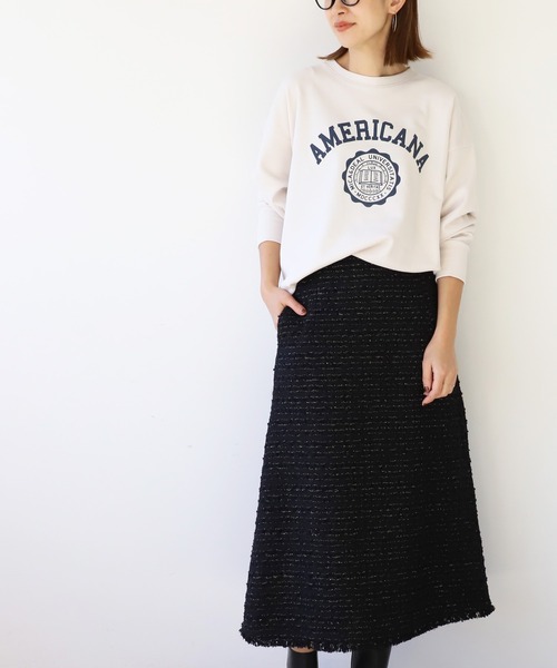 「AMERICANA」 7分袖カットソー FREE アイボリー レディース_画像2