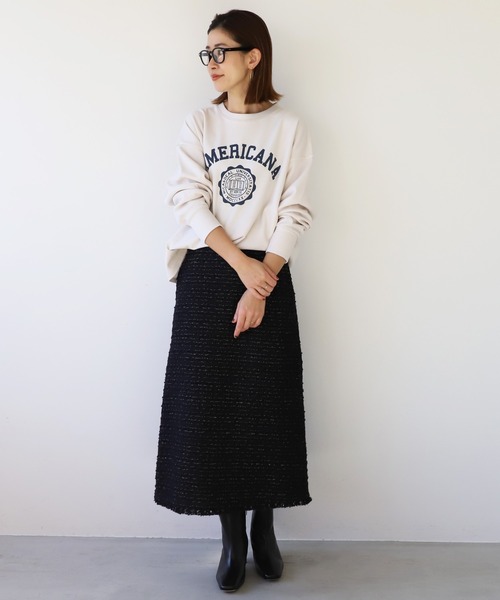 「AMERICANA」 7分袖カットソー FREE アイボリー レディース_画像5