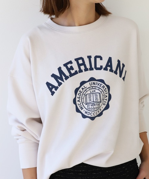 「AMERICANA」 7分袖カットソー FREE アイボリー レディース_画像7