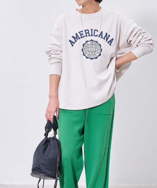 「AMERICANA」 7分袖カットソー FREE アイボリー レディース_画像8