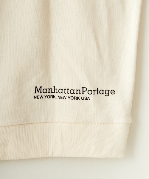 「Manhattan Portage」 スウェットカットソー X-LARGE アイボリー レディース_画像3