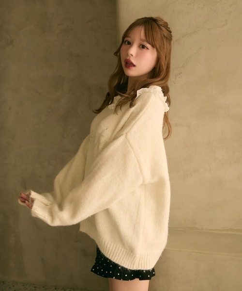 TITTY＆CO.（ティティーアンドコー） ニット セーター フリル襟付き