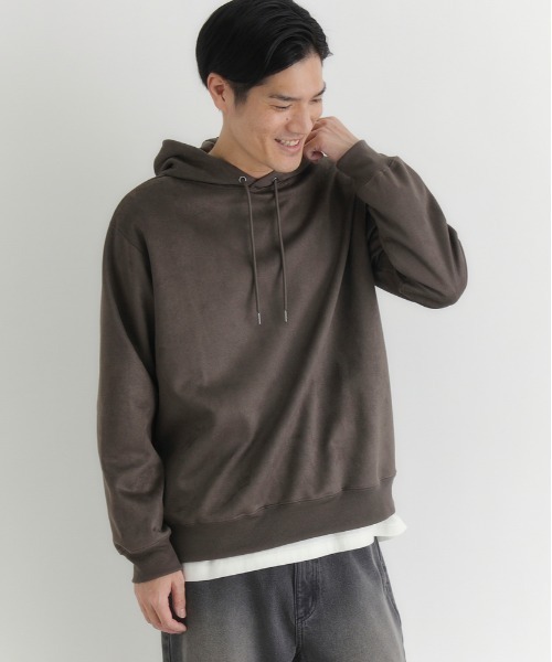 BACK NUMBER パーカー 「BACK NUMBER」フェイクスエードパーカー (上質