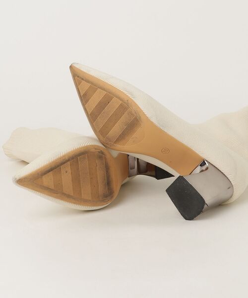 「Jasmine Grandiflorum」 ショートブーツ 24.0cm ベージュ レディース_画像3