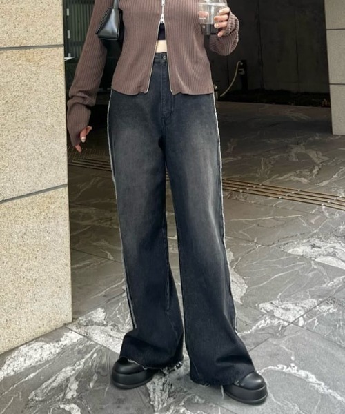 kastane カスタネ　レディースデニムパンツ　ブラック Lサイズ Kastane（カスタネ） デニムパンツ 0 ブラック レディース : ZOZOTOWN