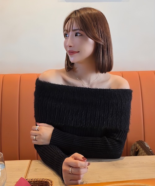 THEODORIC.dy（セオドリックディ） ニット セーター ワイドファーオフ