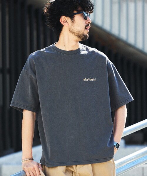 「FREAK'S STORE」 半袖Tシャツ SMALL ブラック×ブラック メンズ_画像2