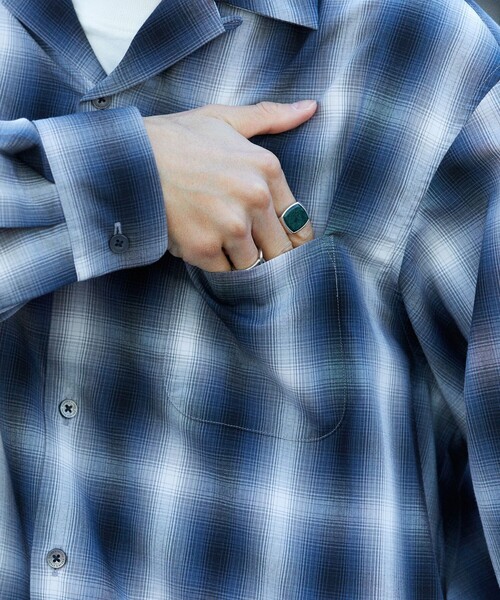 「FREAK'S STORE」 長袖シャツ MEDIUM ブラック メンズ_画像7