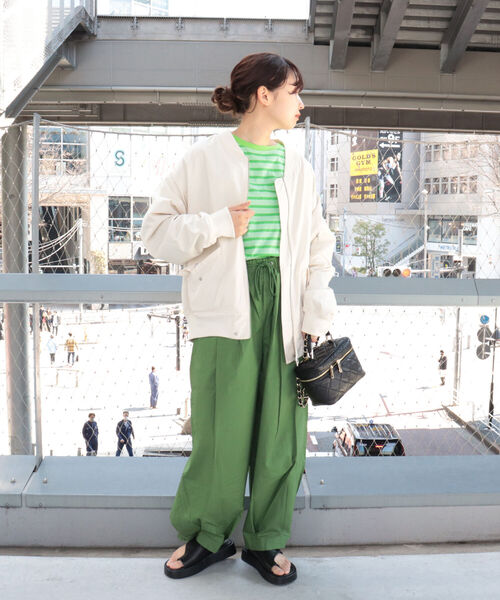 「fredy repit」 ナイロンブルゾン 38 カーキ レディース_画像4