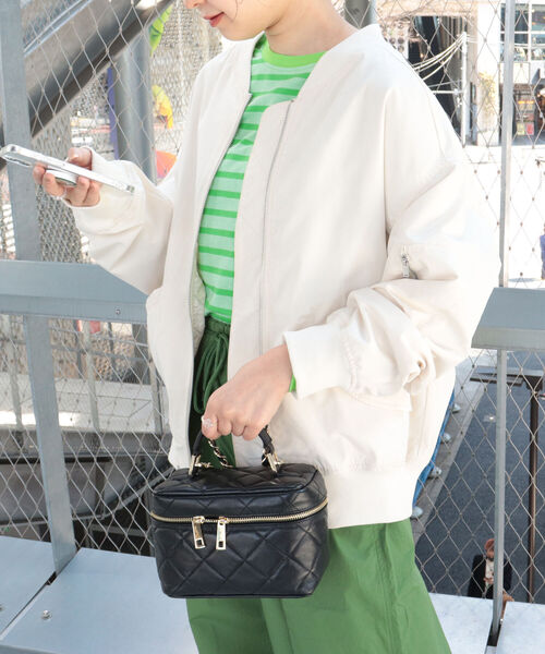 「fredy repit」 ナイロンブルゾン 38 カーキ レディース_画像9