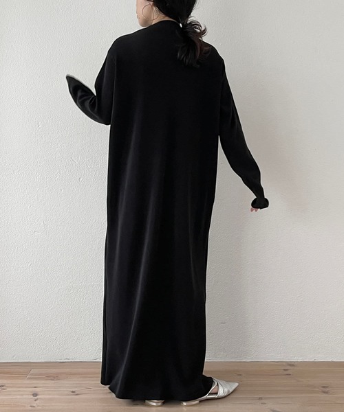 「wee9s」 長袖ワンピース FREE ブラック レディース_画像5