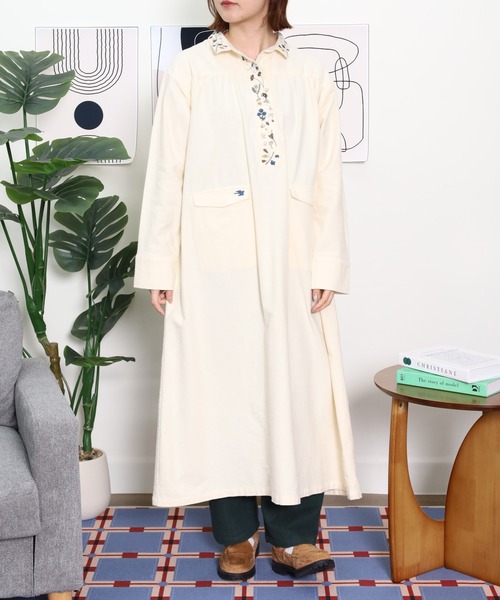 Emago（イマゴ） ワンピース 衿花刺繍ワンピース : ZOZOTOWN Yahoo!店