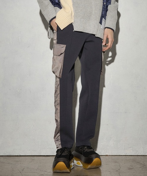 カーゴパンツ 「Maison ULA」ナイロンパネルカーゴパンツ メンズ