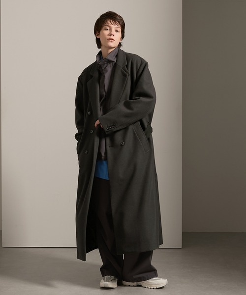 「EMMA CLOTHES」 チェスターコート M ダークネイビー メンズ_画像9