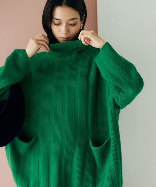 「BARNYARDSTORM」 タートルネックニット FREE グリーン レディース_画像3