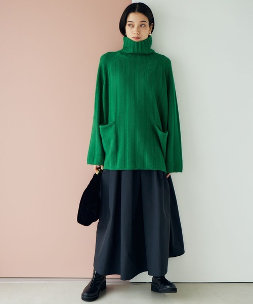 「BARNYARDSTORM」 タートルネックニット FREE グリーン レディース_画像7