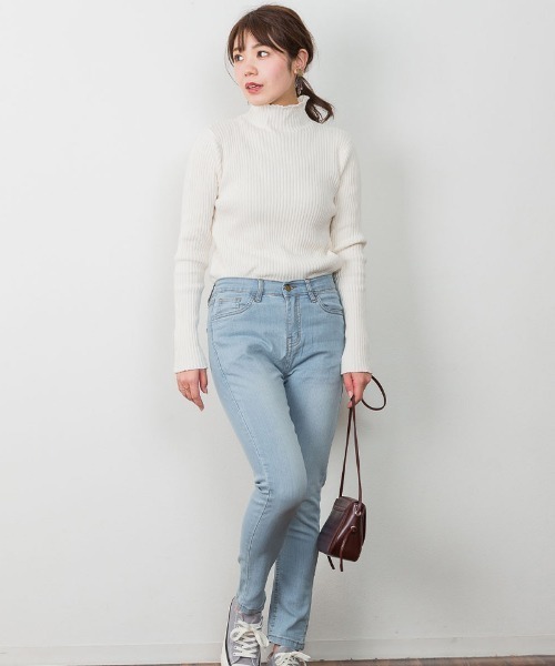 「atONE」 「LARU」長袖ニット - ダークグリーン レディース_画像5