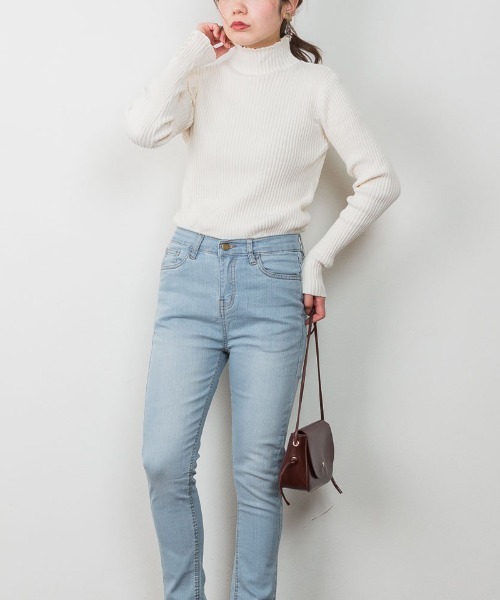 「atONE」 「LARU」長袖ニット - ダークグリーン レディース_画像6