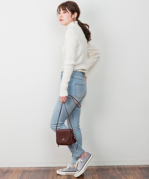 「atONE」 「LARU」長袖ニット - ダークグリーン レディース_画像7