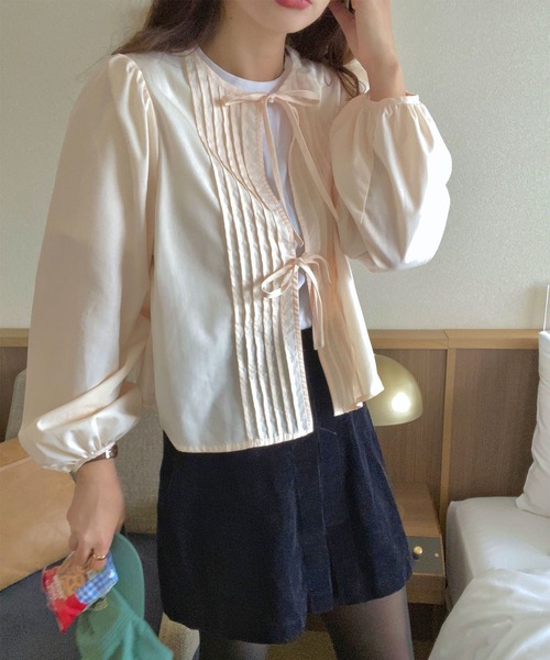 「LAUIR」 長袖ブラウス MEDIUM クリーム レディース_画像6