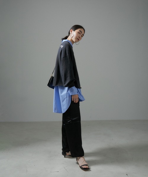 「AMERICANA」 スウェットカットソー FREE スミクロ レディース_画像4