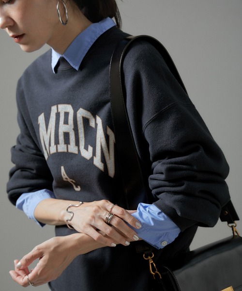 「AMERICANA」 スウェットカットソー FREE スミクロ レディース_画像6