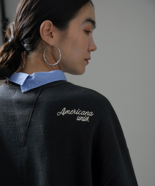 「AMERICANA」 スウェットカットソー FREE スミクロ レディース_画像7