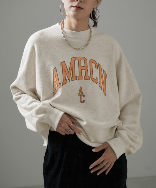 「AMERICANA」 スウェットカットソー FREE スミクロ レディース_画像9