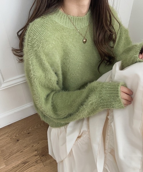 「LAUIR」 長袖ニット FREE ベージュ レディース_画像9