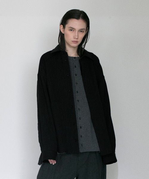 「VOAAOV」 長袖シャツ 2 ブラック メンズ_画像3