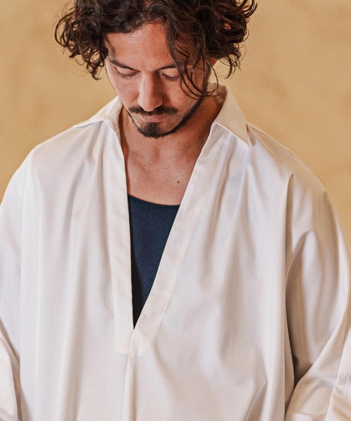 「CAMBIO」 長袖シャツ L グレー メンズ_画像3