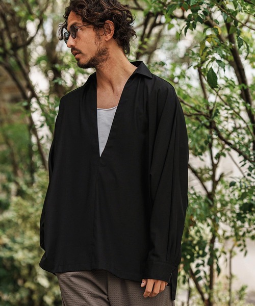 「CAMBIO」 長袖シャツ L グレー メンズ_画像7