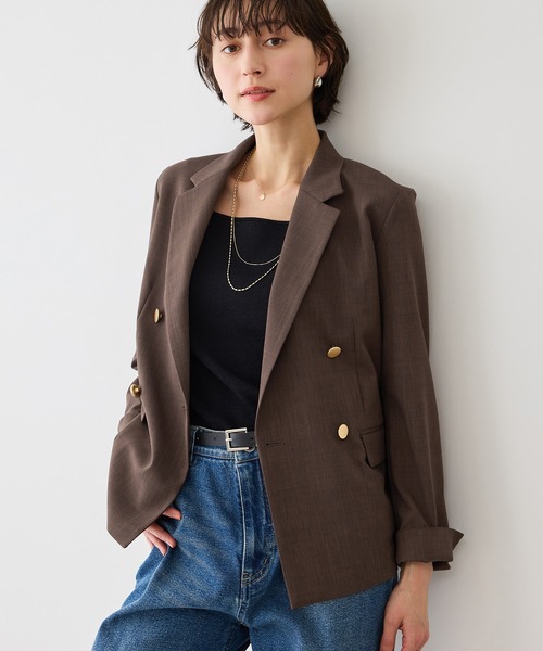 【新品未使用タグ付き】ロペピクニック カナパ 金ボタンジャケット ROPE' PICNIC（ロペ ピクニック） uvカット ジャケット テーラード