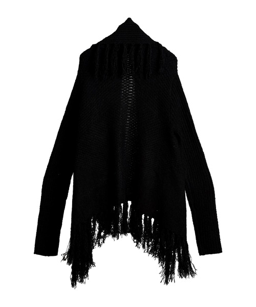 「NO ID.」 ニットカーディガン ONE SIZE ブラック メンズ_画像9