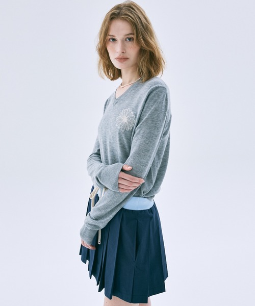 Mardi Mercredi（マルディメクルディ） スカート COTTON PLEATED MINI