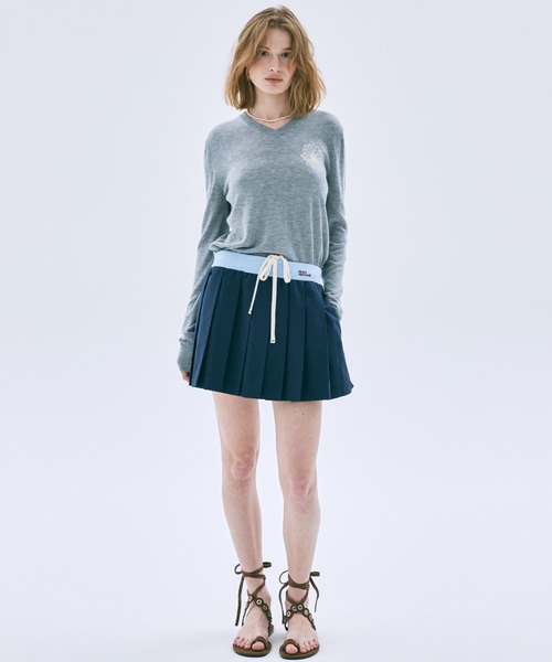 Mardi Mercredi（マルディメクルディ） スカート COTTON PLEATED MINI