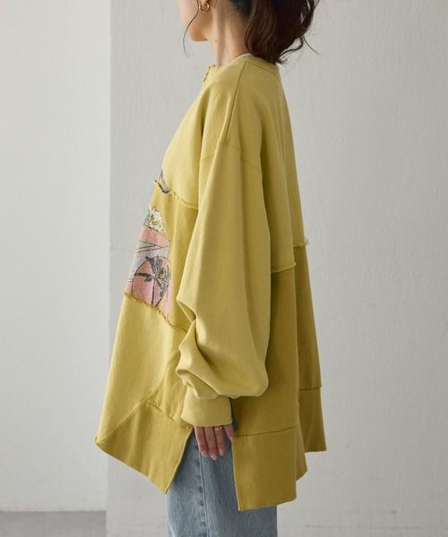 「etsinta」 スウェットカットソー ONE SIZE イエロー レディース_画像3