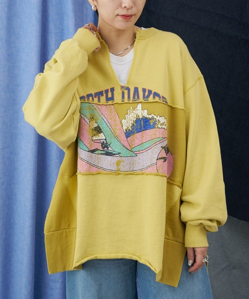 「etsinta」 スウェットカットソー ONE SIZE イエロー レディース_画像9