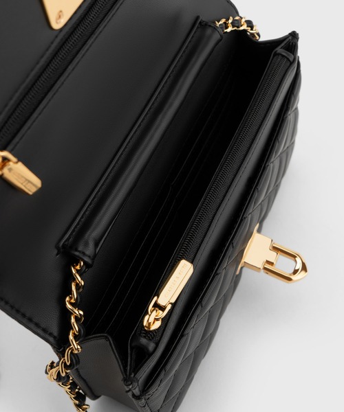 「CHARLES \u0026 KEITH」 ショルダーバッグ S ライトベージュ レディースの画像