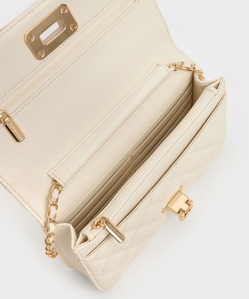 「CHARLES \u0026 KEITH」 ショルダーバッグ S ライトベージュ レディースの画像