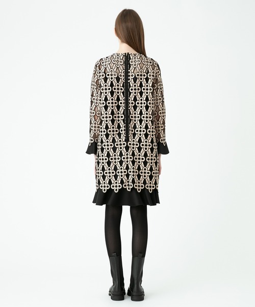 「LOULOU WILLOUGHBY」 長袖ワンピース 2 オレンジ レディースの画像