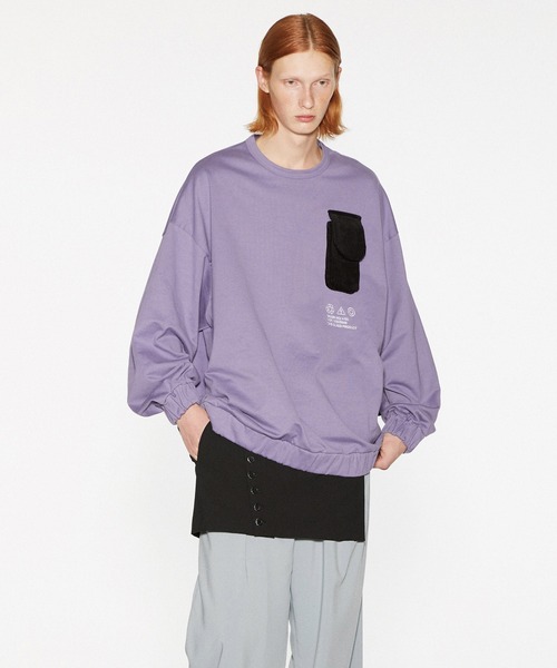 「SHAREEF」 長袖Tシャツ 1 パープル メンズ_画像5